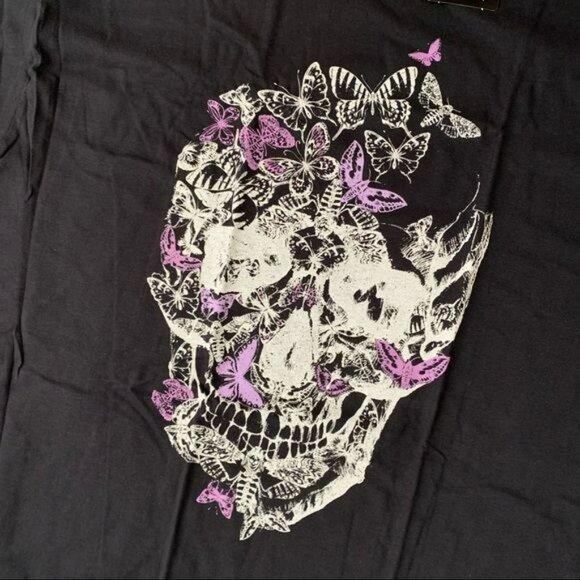 Boohoo man plus size floral skull print short sleeve t-shirt - XXL - Picture 7 of 9